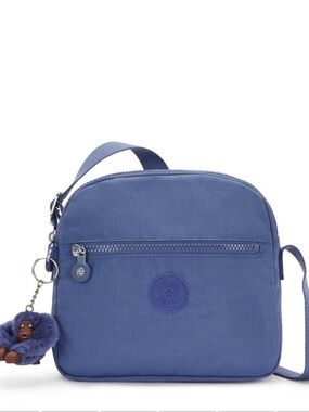 Kipling Lavender-Blue Crossbody Bag with Monkey Charm